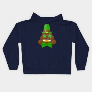 Smamrocks Funny St. Patrick'leprechaun poops Day Kids Hoodie